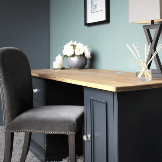 Baslow Filing Desk with Oak Top