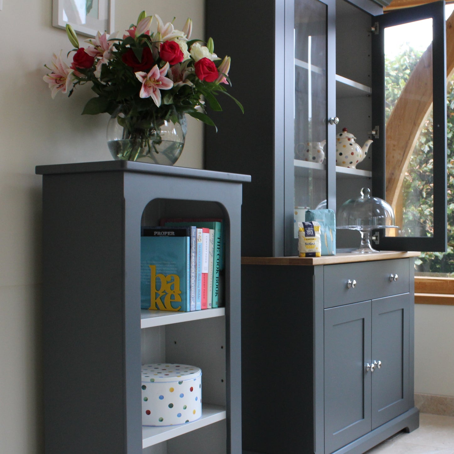 Ashford Glazed Dresser with Sideboard Base