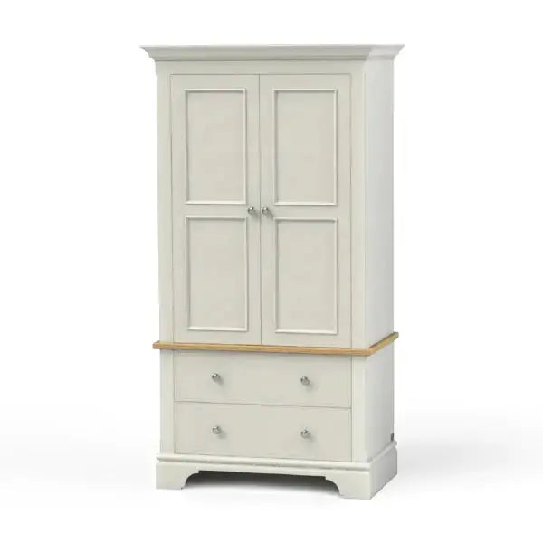 Baslow Housekeepers Cupboard.Housekeepers cupboard ideal for storing linen, has two deep soft close drawers and a top cupboard section with internal height adjustable shelves