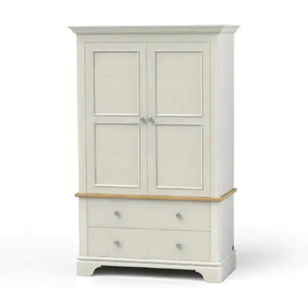 Baslow Housekeepers CupboardHousekeepers cupboard ideal for storing linen, has two deep soft close drawers and a top cupboard section with internal height adjustable shelves