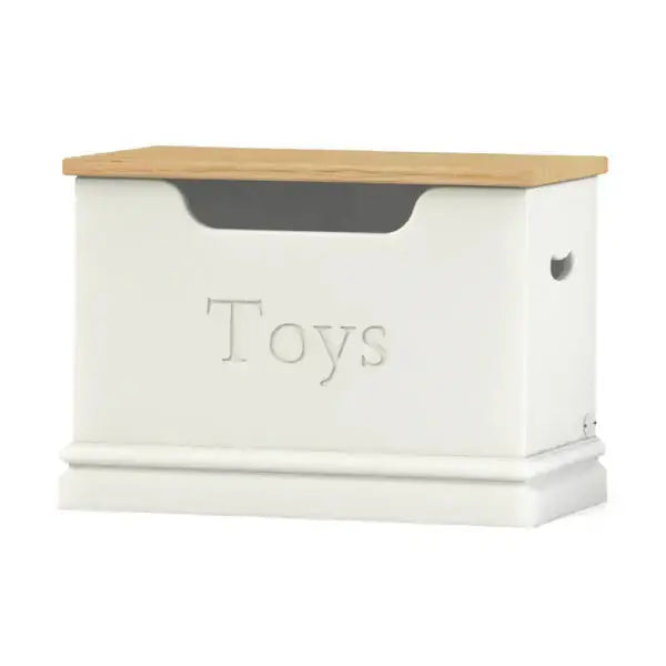 Personalised Toy Box with Oak Lid.