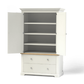 Housekeepers cupboard ideal for storing linen, has two deep soft close drawers and a top cupboard section with internal height adjustable shelves