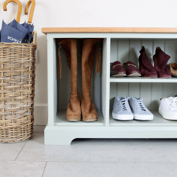 Open Shoe Bench Ashford Open Shoe Storage Bench | Chatsworth Cabinets