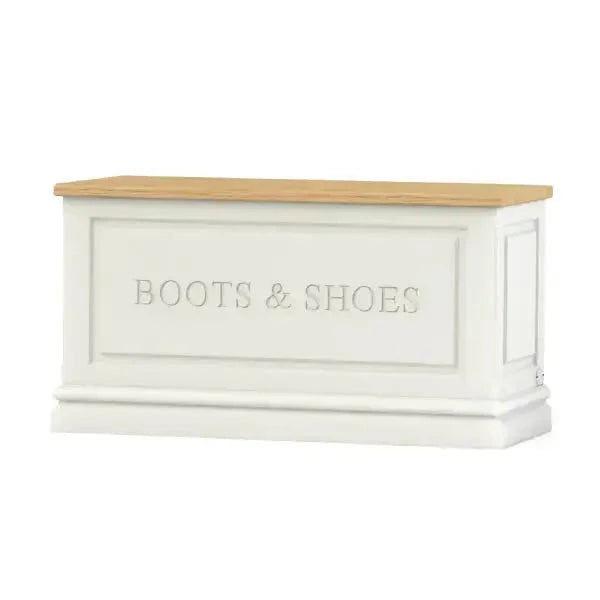 Boots & Shoes Storage Chest with Oak Lid.