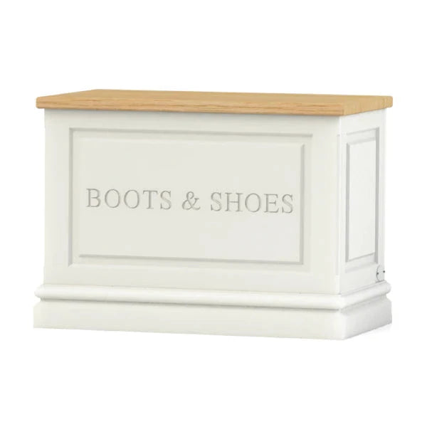 Boots & Shoes Storage Chest with Oak Lid.
