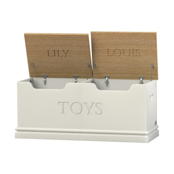 Double Toy Box with Personalised Engraving.