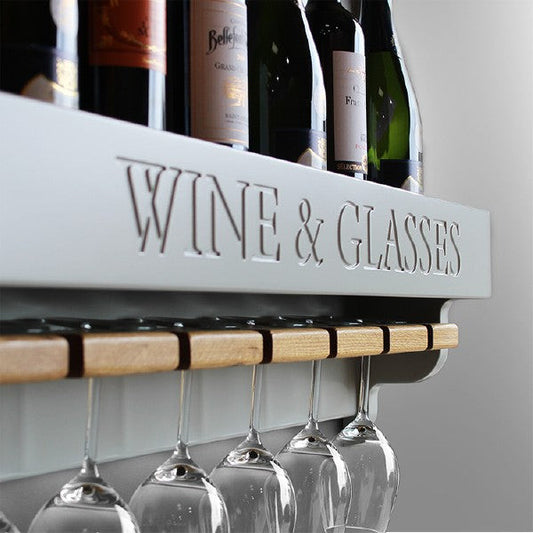 Wine or Spirits Rack with Glasses Holder.