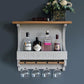 Wine or Spirits Rack with Glasses Holder.