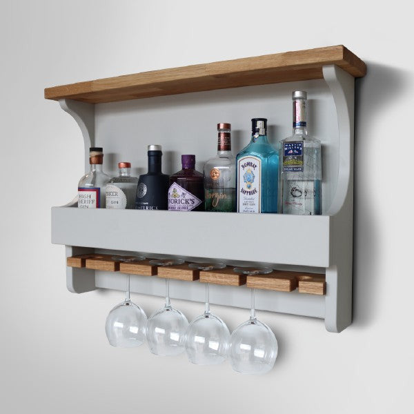 Wine or Spirits Rack with Glasses Holder.